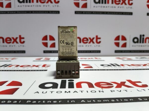Kuhnke UF3-24VDC 1FL universal relay with a socket 24 V DC|3PDT|10A