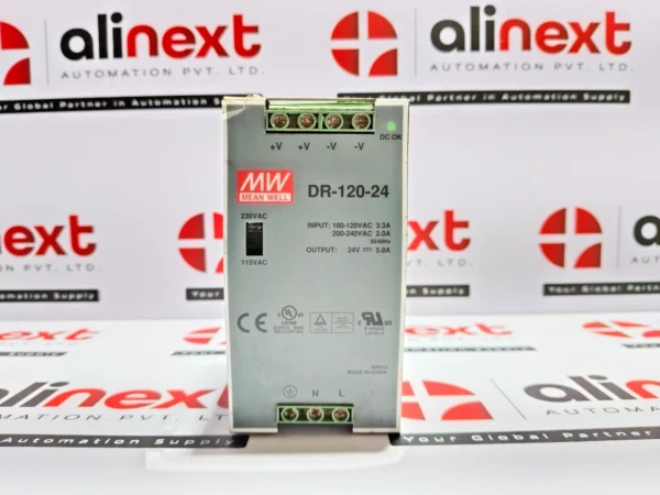 Mean Well DR-120-24 rail-mountable switching power supply