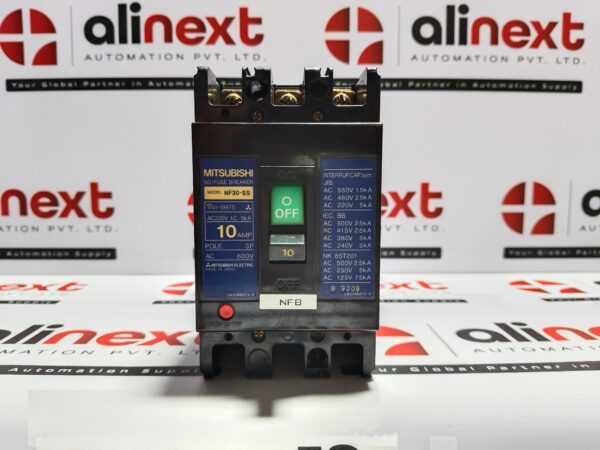 Mitsubishi NF30-SS no-fuse circuit breaker 10A|3P|AC 600V
