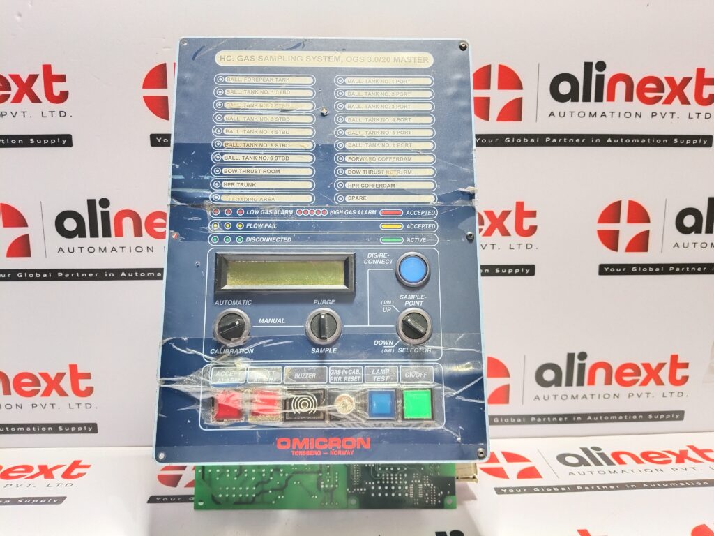 Omicron OGS 3.1 Gas Sampling System display panel Rev.1.02