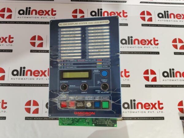 Omicron OGS 3.1 Gas Sampling System display panel Rev.1.02