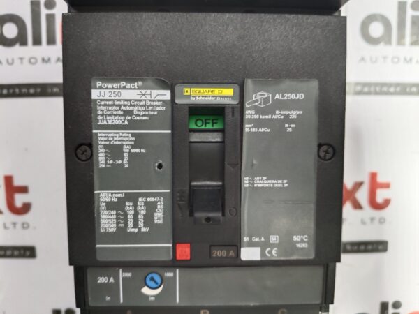 Schneider Electric JJ 250 Powerpact JJA36200CA molded case circuit breaker 200A