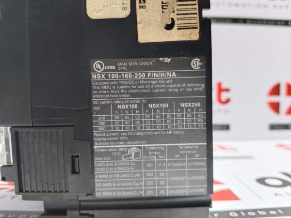 Schneider Electric NSX 100N Compact 100A 3P 50-60Hz 800V