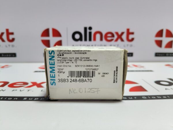 Siemens 3SB3-248-6BA70 illuminated indicator light complete unit