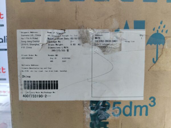 Siemens VL630 Circuit Breaker 3VL5763-2DC36-0AE1 | 630A