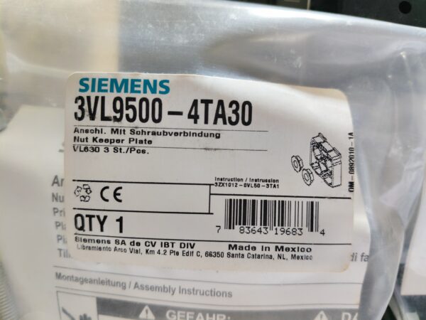 Siemens VL630 Circuit Breaker 3VL5763-2DC36-0AE1 | 630A