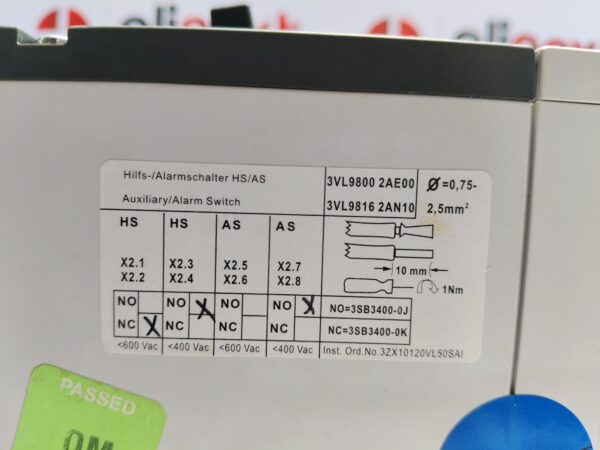 Siemens VL630 Circuit Breaker 3VL5763-2DC36-0AE1 | 630A
