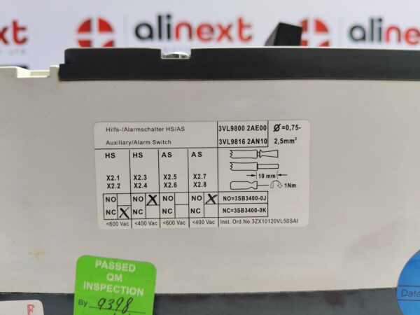 Siemens VL630Circuit Breaker 3VL5763-2DC36-0AE1 |630A