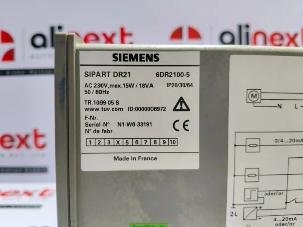 Siemens sipart dr21 process controller 6dr2100-5 230vac 50/60hz