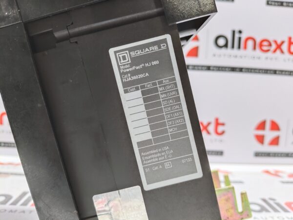 Square D HJ 060 Powerpact HJA36020CA molded case circuit breaker 20A|600VAC