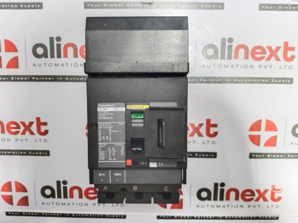 Square D PowerPact HJA36040CA H-frame molded case circuit breaker 40A|3P|600 VAC