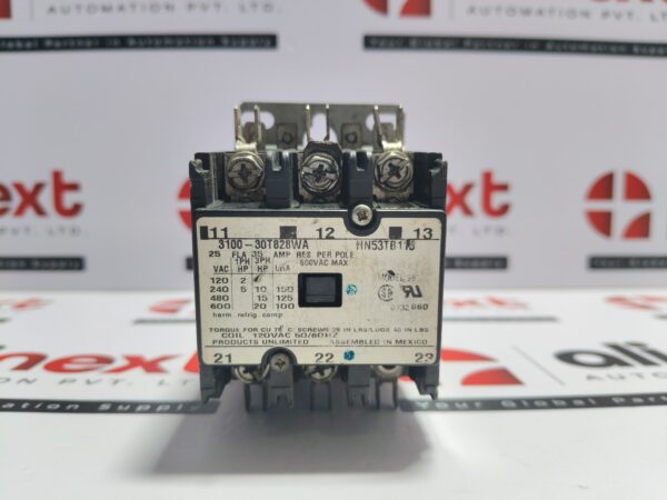 Tyco Electronics 3100-30T828WA definite purpose contactor 3P|120VAC|50/60Hz