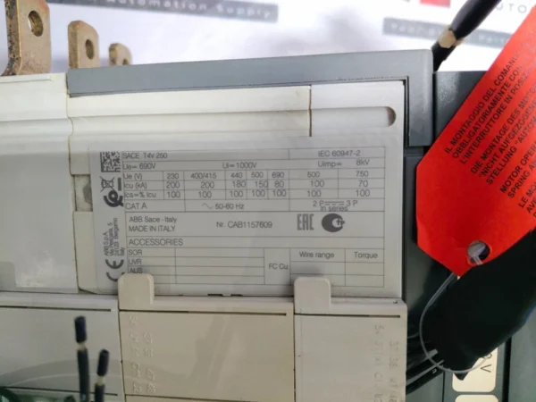 ABB SACE Tmax T4V 250 molded case circuit breaker