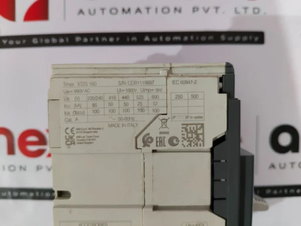 ABB SACE Tmax XT2S 160 molded case circuit breaker 690 V AC 50-60Hz