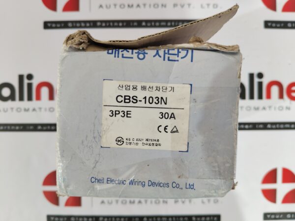 Cheil CBS-103N 3-pole molded case circuit breaker Brand New | Original | Unuse