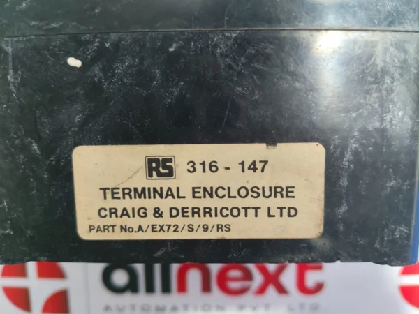 Craig & Derricott A/EX72/S/9/RS explosion-proof electrical junction box