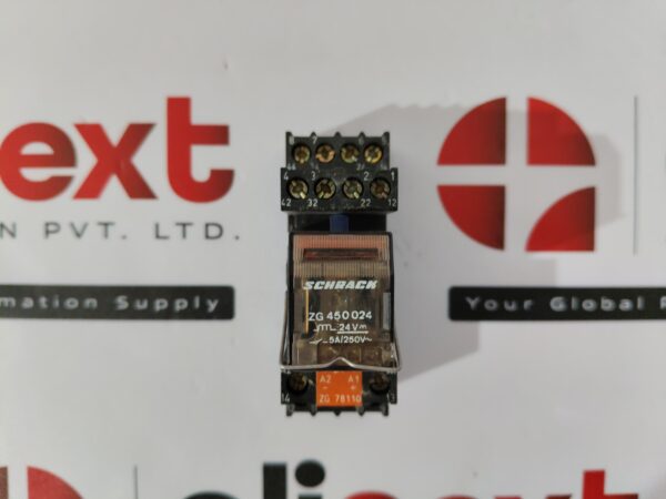 Schrack ZG 450024 mini relay with base USED | Tested | Working