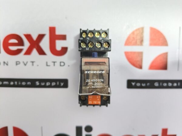 Schrack ZG 450024 mini relay with base USED | Tested | Working