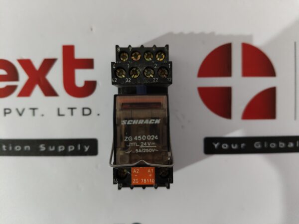 Schrack ZG 450024 mini relay with base USED | Tested | Working
