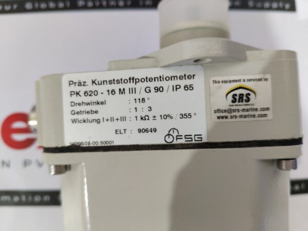 FSG PK 620-16 M III / G 90 / IP 65 precision plastic potentiometer