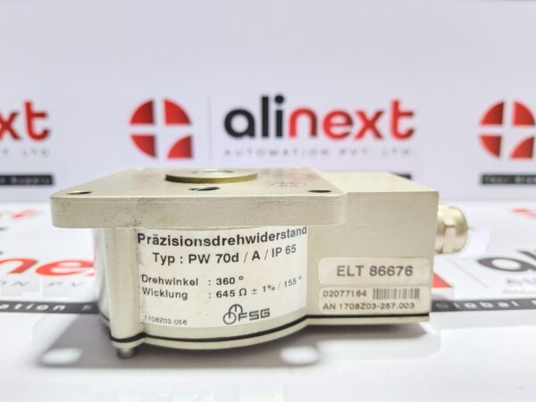 FSG PW 70d/A/IP 65 Precision Rotary Potentiometer