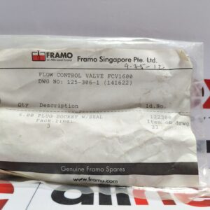 Framo Plug Socket W/Seal 122200 for Flow Control Valve FCV1600