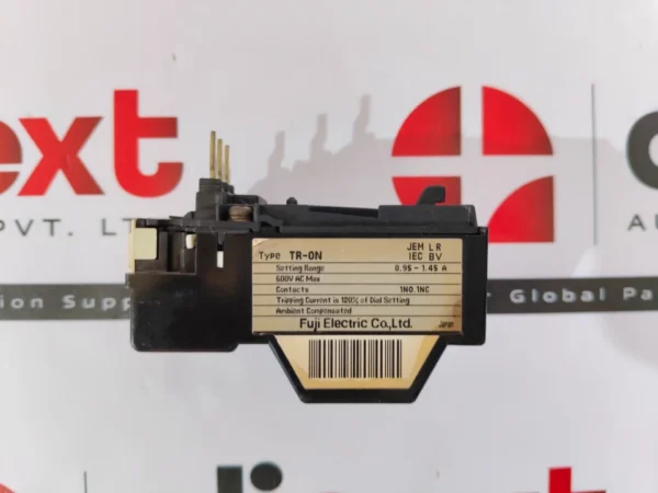Fuji Electric Type TR-0N thermal overload relay 0.95-1.45 A Used |Tested | Worki