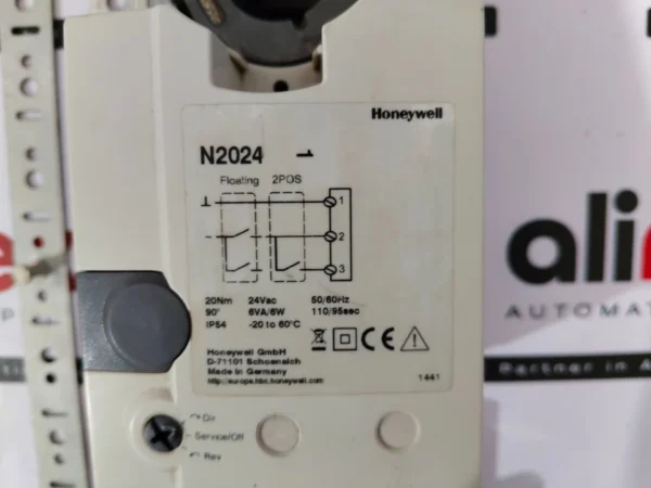 Honeywell N2024 non-spring return damper actuator 24 Vac, 50/60 Hz