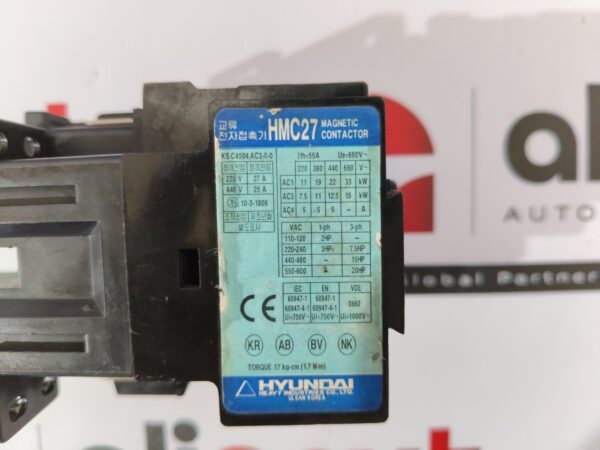 Hyundai HMC27 W11 magnetic contactor USED | Tested | Working