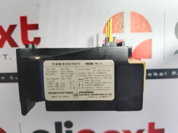 Hyundai HOR 1K 1.6 thermal overload relay Used | Tested | Working