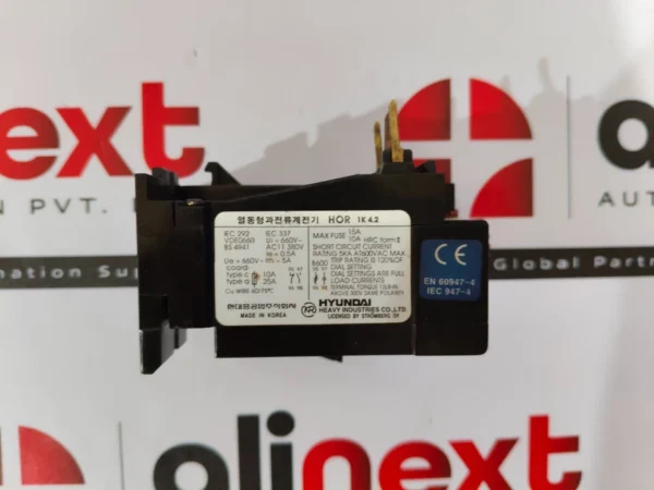 Hyundai HOR 1K 4.2 thermal overload relay Used | Tested | Working