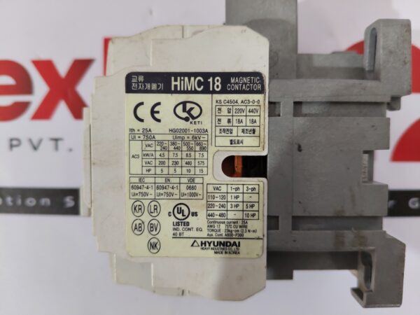Hyundai HIMC 18 magnetic contactor USED | Tested | Working