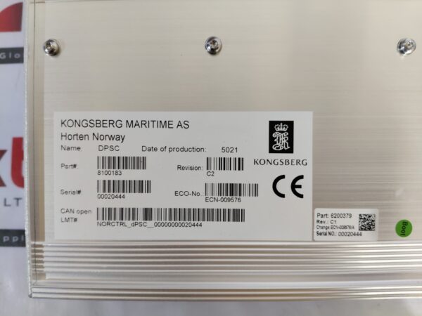 Kongsberg Dual Process Segment Controller Module 8100183 Revision: C2 ECN-009576