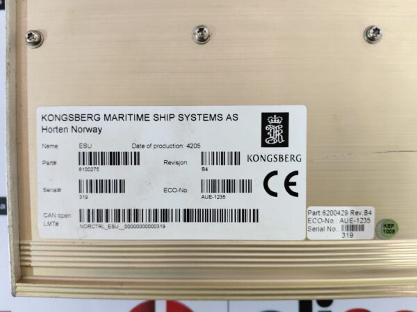 Kongsberg ESU 8100275 Remote Analogue Input Module Rev. B4