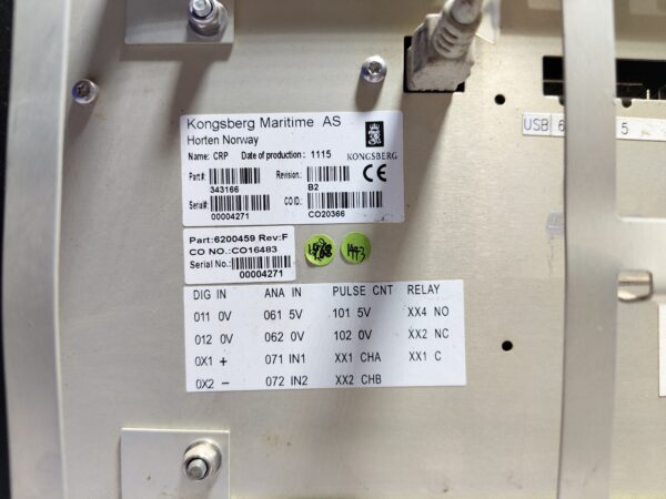Kongsberg Maritime 343166 CRP Control Room Panel 6200459
