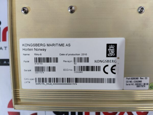 Kongsberg RAo-8 Remote Analogue Output module