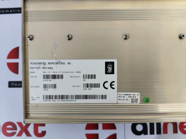 Kongsberg Rai-16 Remote Analogue Input Module Rev. D8