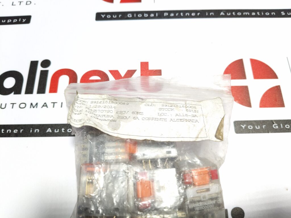 Lot of 10x Weidmüller RCM570730 plug-in industrial relay 250 VAC 6A 144W