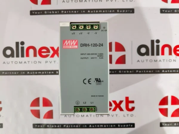 Mean Well DRH-120-24 DIN rail power supply unit 400-500V AC 0.65A 50/60Hz