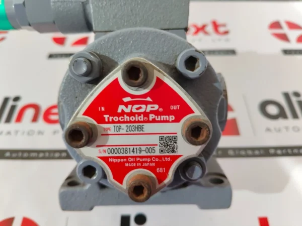 NOP Nippon Oil Pump TOP-203HBE Trochoid Pump with 2VB 4L TOP-203HB