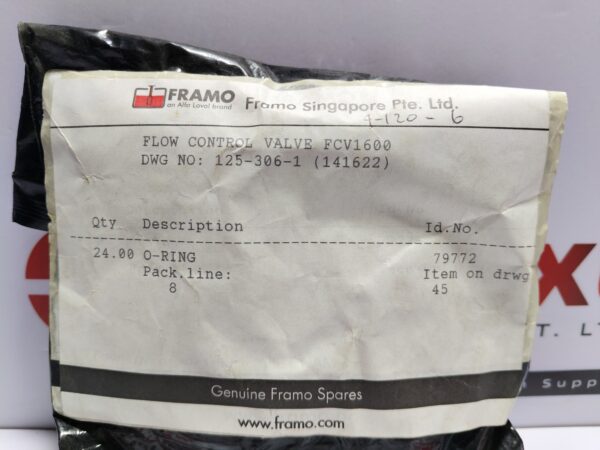 O-Ring ID 79772 for Framo Flow Control Valve FCV1600