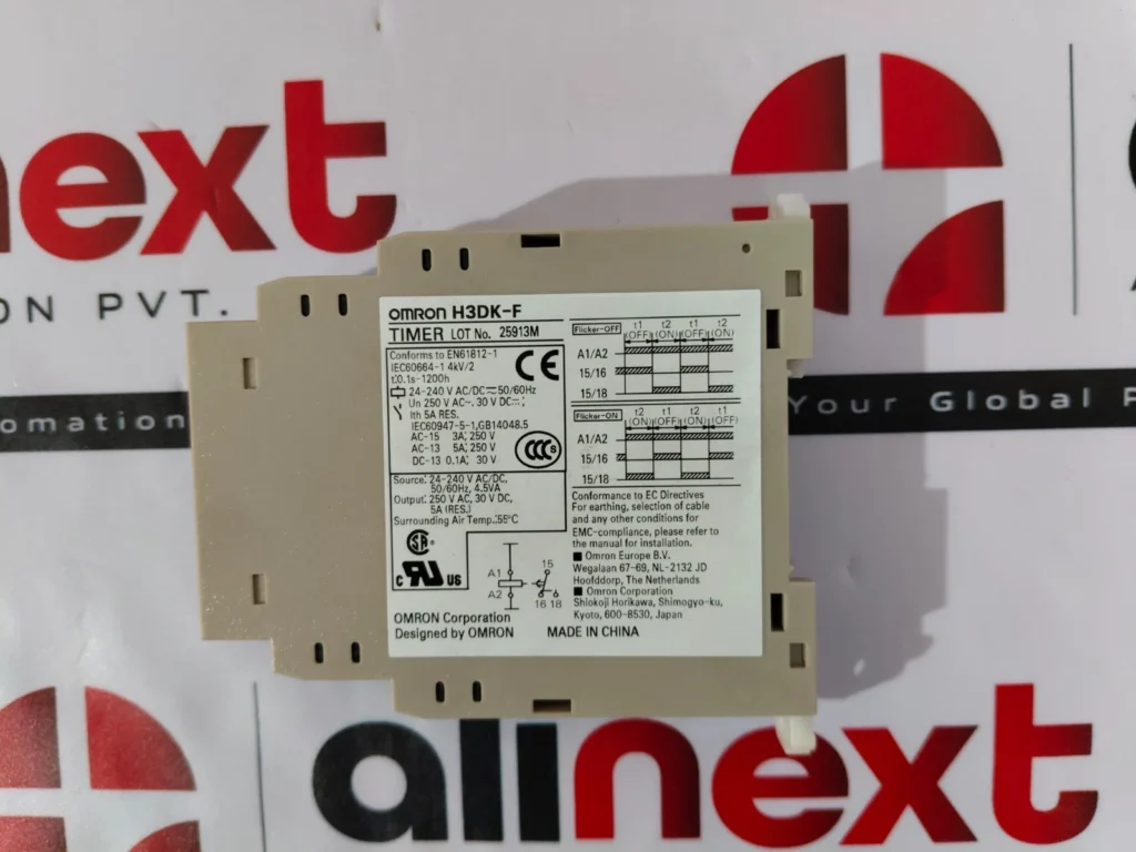 Omron H3DK-F solid-state timer relay 24-240 V AC/DC