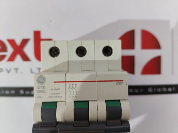 General Electric G63 3-pole miniature circuit breaker USED | Tested | Working