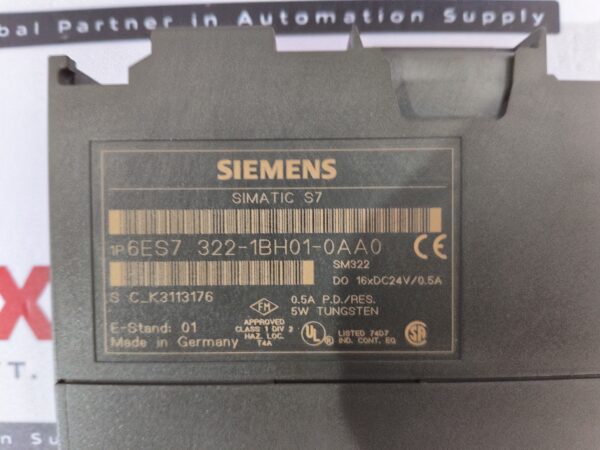 Siemens 6ES7 322-1BH01-0AA0 digital output module