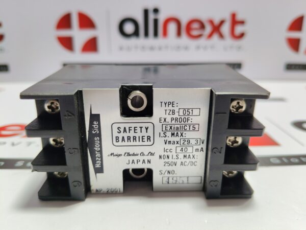 Tokyo Keiso TZB-051 safety barrier 250V AC| Vmax 29.3 V