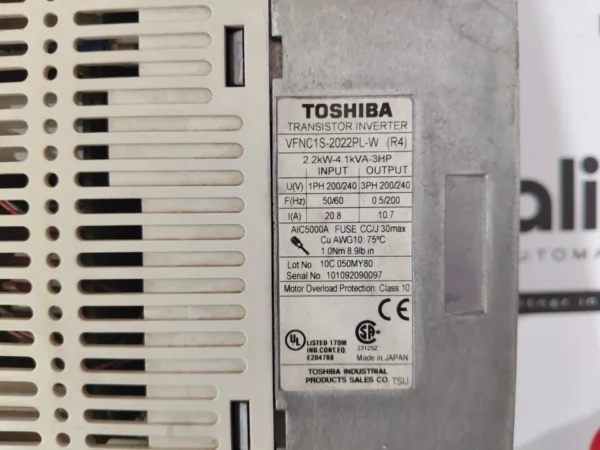 Toshiba VFNC1S-2022PL-W (R4) Transistor Inverter