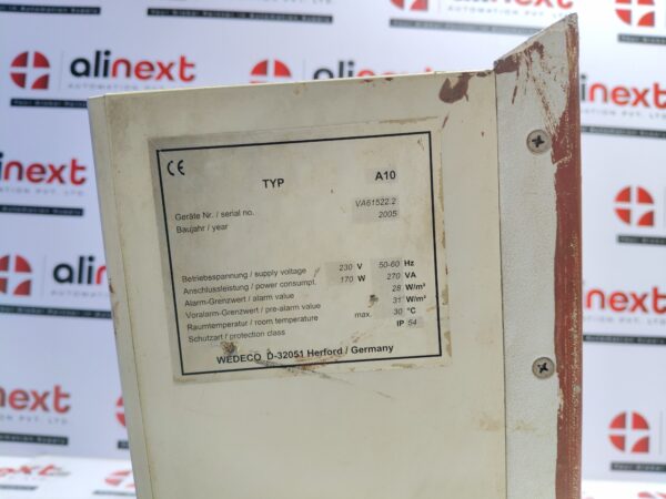 Wedeco Type A10 control panel for a UV disinfection system 230 V, 50-60 Hz