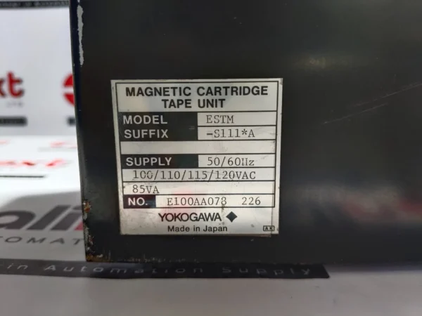 Yokogawa ESTM S111*A Magnetic Cartridge Tape Unit 50/60 Hz, 100/110/115/120 VAC