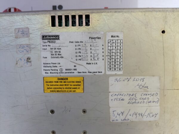Advance Powerflex Type PB350 24V DC power supply unit