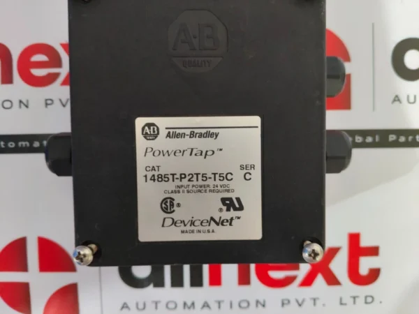 Allen-Bradley 1485T-P2T5-T5C Ser C Device Net Power Tap 24 VDC